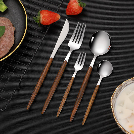 Stainless Steel Cutlery With  Wood Handle